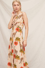 Load image into Gallery viewer, Sleeveless Cheetah Print Maxi Dress: Multi-Colored / M

