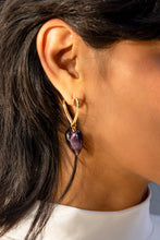 Load image into Gallery viewer, Purple Heart Earrings
