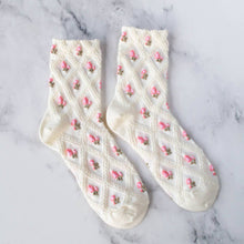 Load image into Gallery viewer, Pink Rosebud Socks
