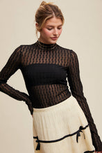 Load image into Gallery viewer, Semi Sheer Lace Layering Top
