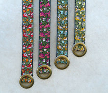 Load image into Gallery viewer, Blue Floral Belt: 50&quot;
