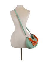 Load image into Gallery viewer, Mint &amp; Orange Hobo Bag
