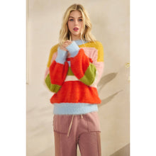 Load image into Gallery viewer, Fuzzy Rainbow Sweater
