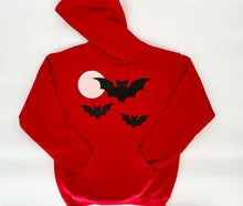 Load image into Gallery viewer, Bettie Bats Red Hoodie: Small
