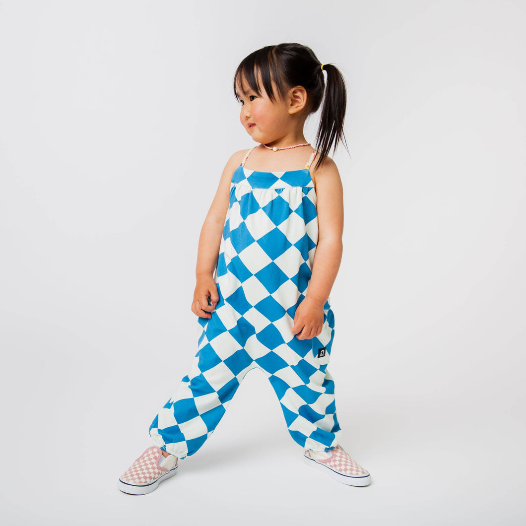 Blue Diamond Check Jumper