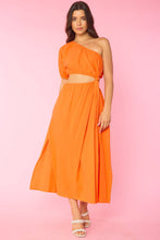 Load image into Gallery viewer, Orange One Shoulder Dress
