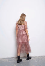 Load image into Gallery viewer, Pink Polka Dot Midi Dress
