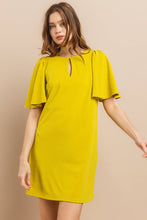 Load image into Gallery viewer, Plus_Solid Front Hole Ruffle Sleeve Mini Dress / PDU52260SA: TANGERINE / 1XL-2XL-3XL (3-2-1)
