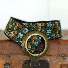 Load image into Gallery viewer, Blue Floral Belt: 50&quot;
