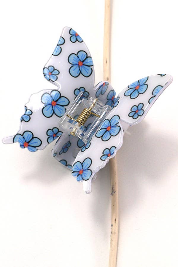 Floral Butterfly Hair Claw