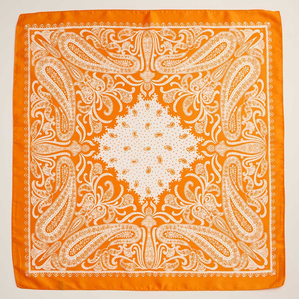Orange Silky Bandana