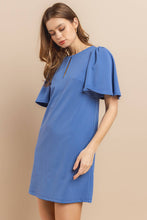 Load image into Gallery viewer, Plus_Solid Front Hole Ruffle Sleeve Mini Dress / PDU52260SA: TANGERINE / 1XL-2XL-3XL (3-2-1)
