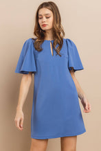 Load image into Gallery viewer, Plus_Solid Front Hole Ruffle Sleeve Mini Dress / PDU52260SA: TANGERINE / 1XL-2XL-3XL (3-2-1)
