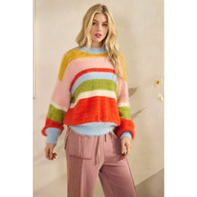 Load image into Gallery viewer, Fuzzy Rainbow Sweater

