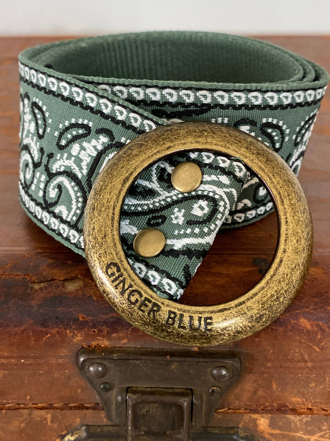 Paisley Sage Belt: 40