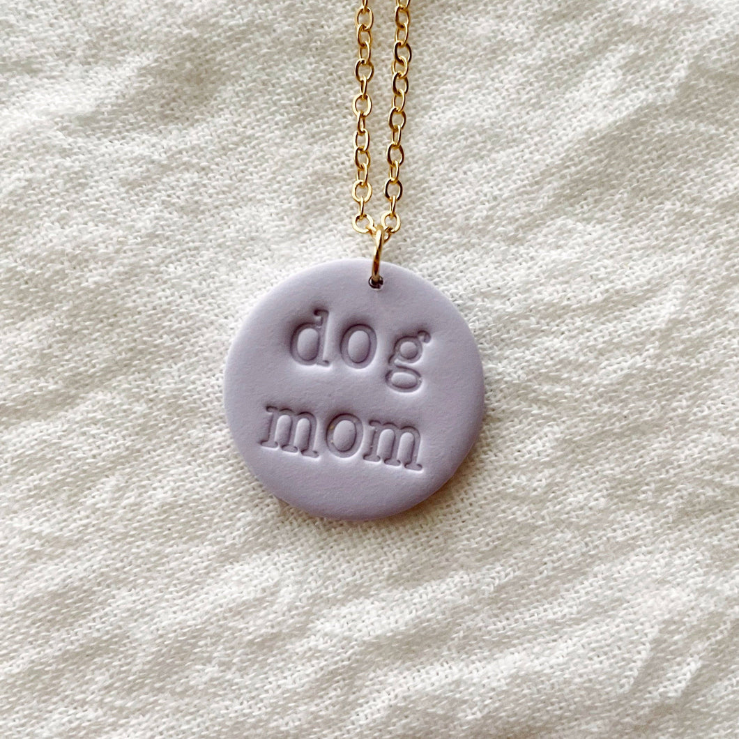 Dog Mom Pendant Necklace: Dandelion