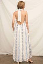 Load image into Gallery viewer, Embroidered Halter Neck Maxi Dress
