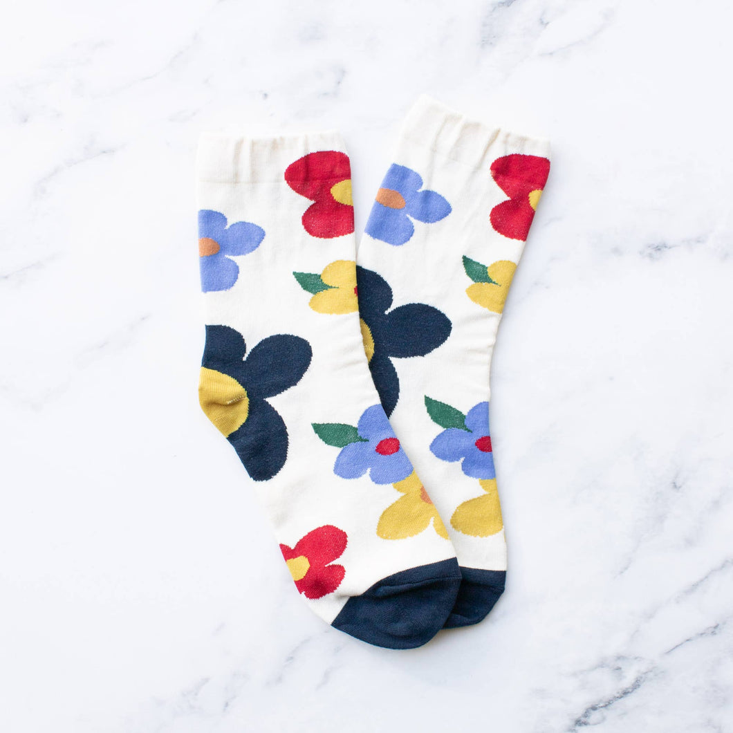 Big Flower Casual Socks