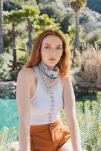 Load image into Gallery viewer, Retro Paisley Teal Scarf
