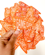 Load image into Gallery viewer, Trucker hat patches 3” orange game day flag patch iron on
