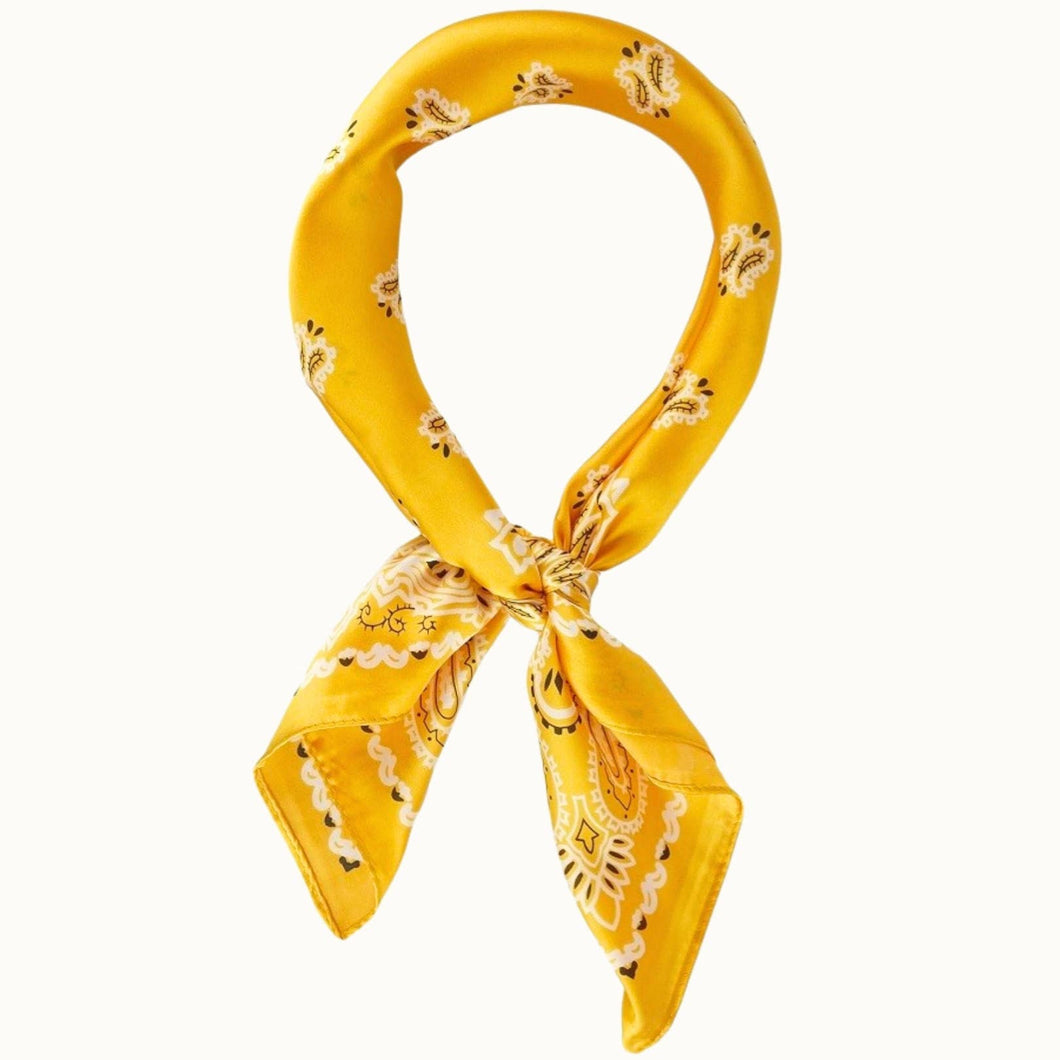Mustard Silky Bandana