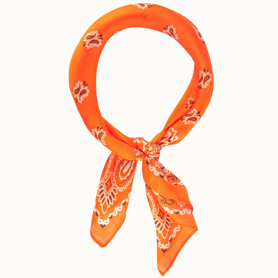 Orange Silky Bandana