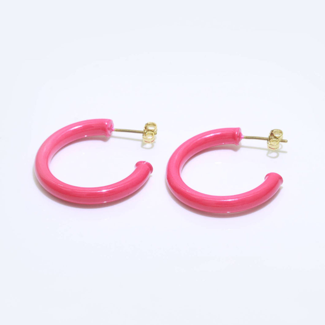 Hot Pink Hoops
