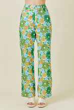 Load image into Gallery viewer, Green Floral Print Denim Jeans
