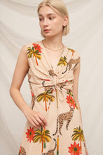 Load image into Gallery viewer, Sleeveless Cheetah Print Maxi Dress: Multi-Colored / M
