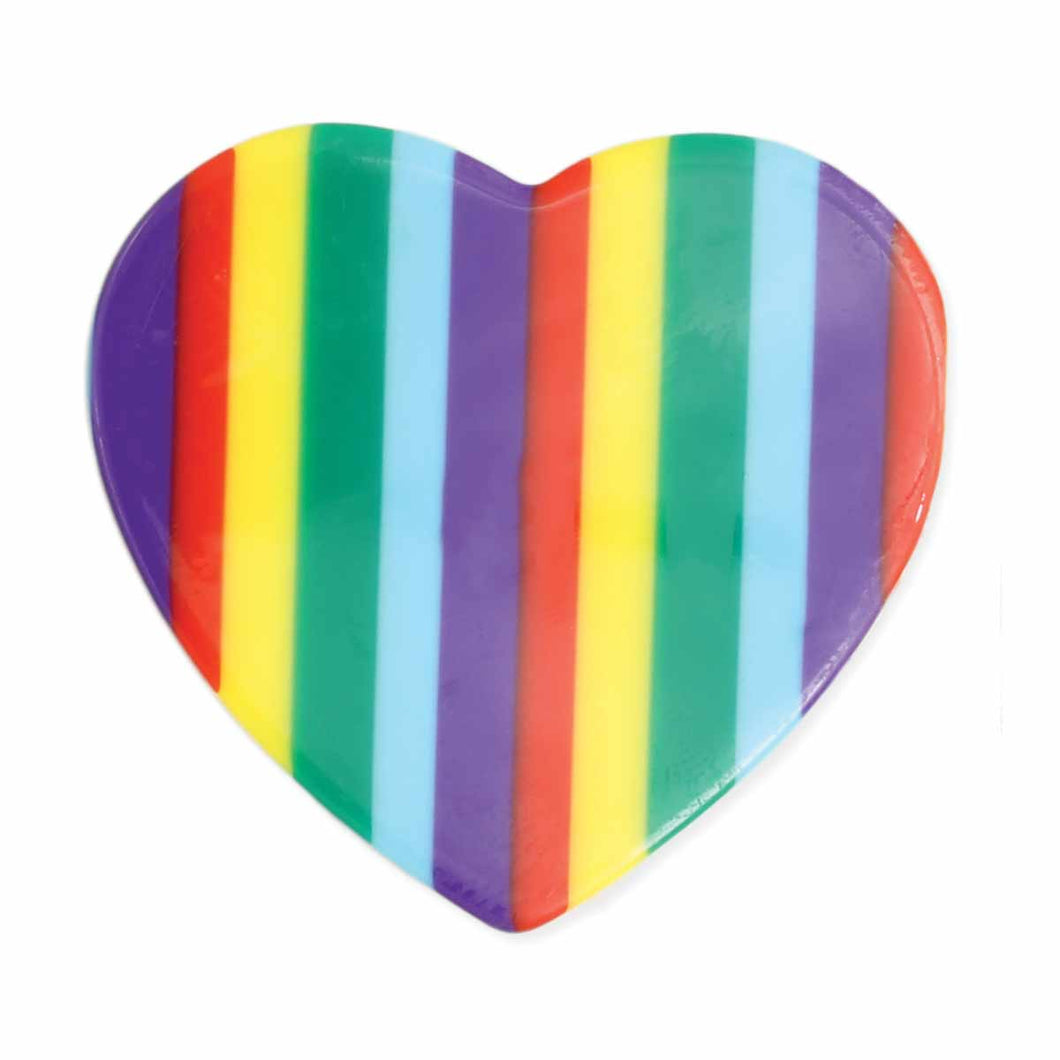 Rainbow Bright Heart Hair Clip