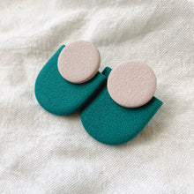 Load image into Gallery viewer, Etta Clay Earrings: Blue/Lavender
