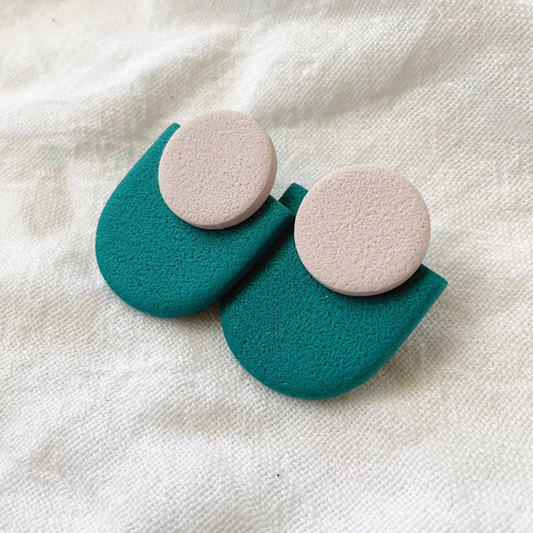 Etta Clay Earrings: Blue/Lavender