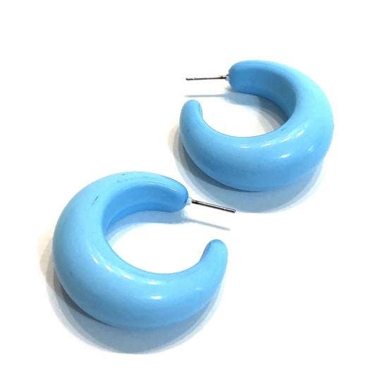 Light Turquoise Lucille Hoop Earrings