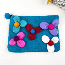 Load image into Gallery viewer, Wool retro clutch: Blue
