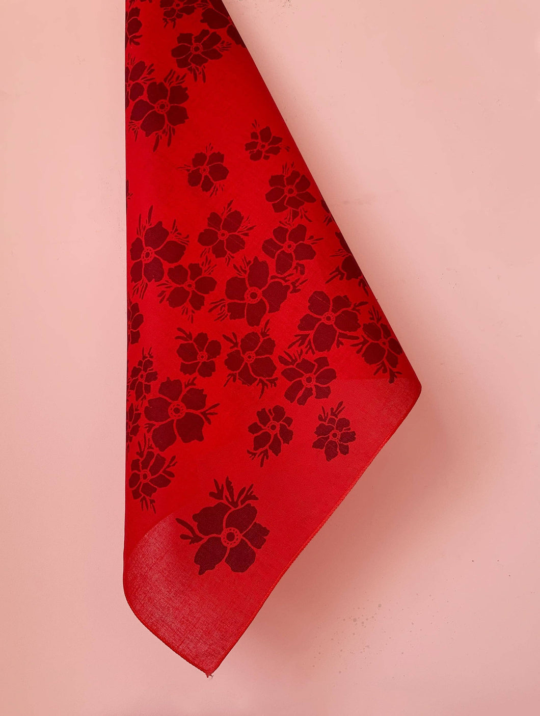 Red Floral Kerchief