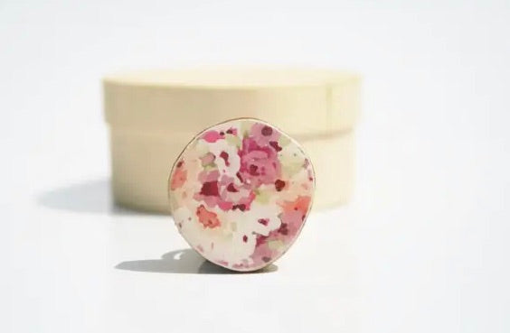 Floral Watercolor Cocktail Ring