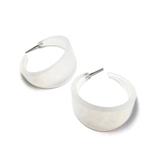 Load image into Gallery viewer, Clear Frosted Lucite Bettie Hoop Earrings
