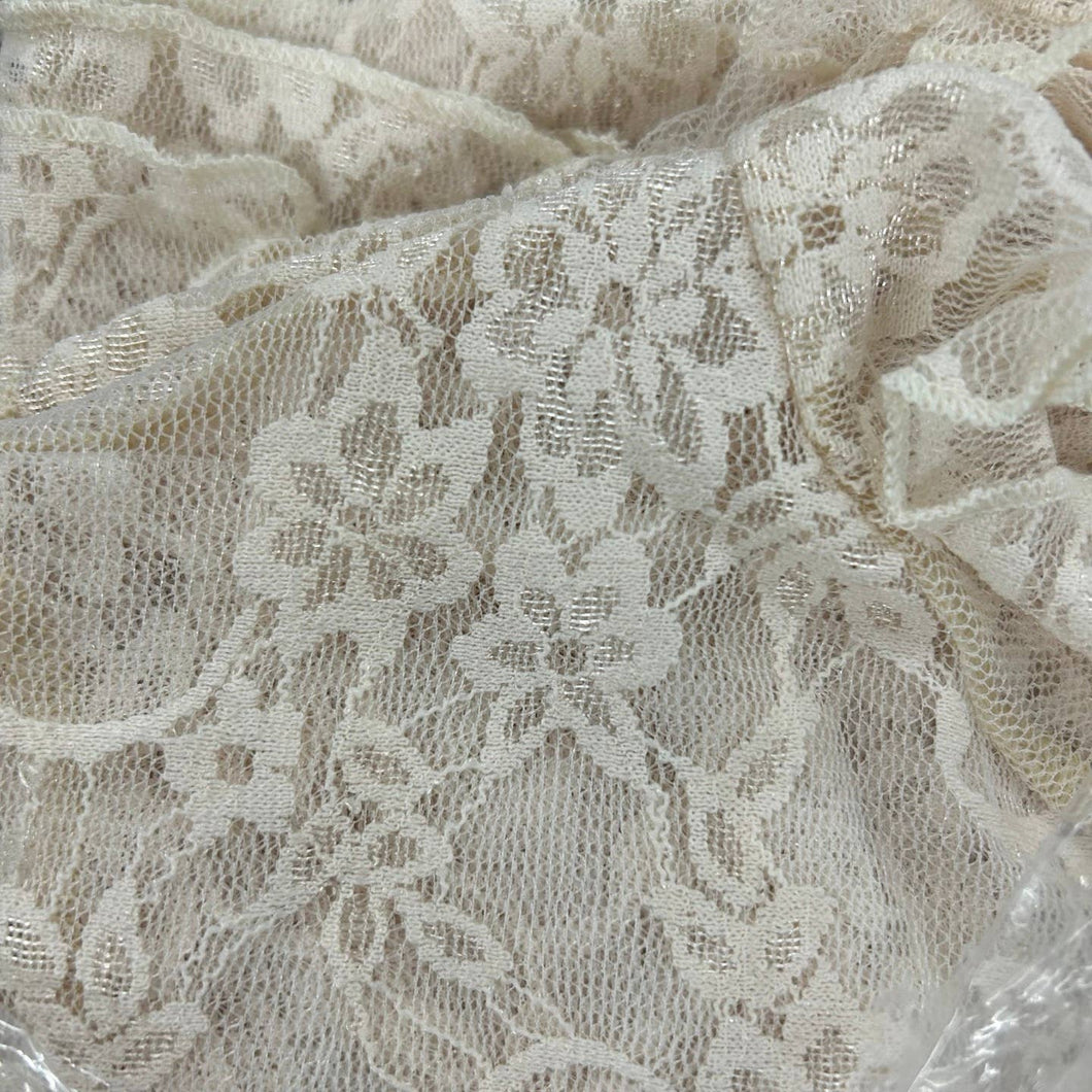 Cream Floral Lace Top