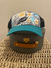 Load image into Gallery viewer, Trucker Hat- Blue Floral
